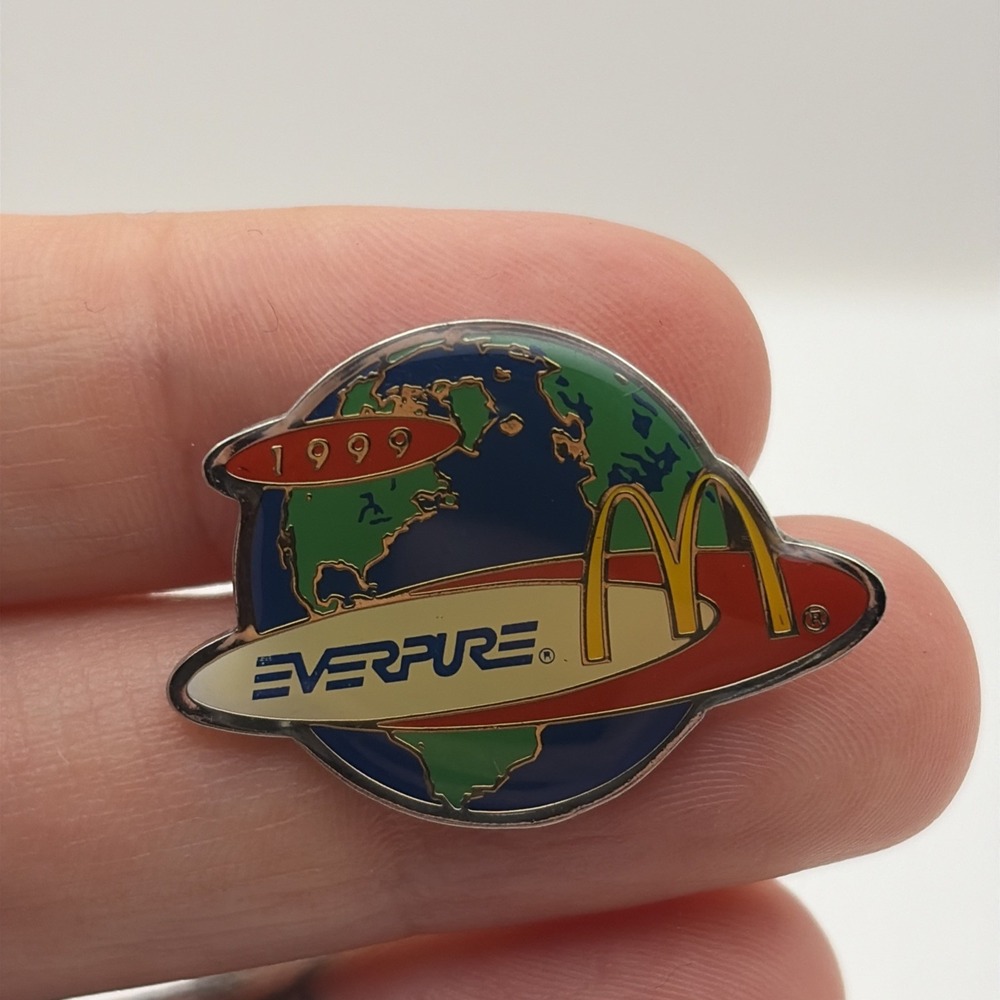 McDonald's 1999 Everpure World Globe Earth Employee Lapel Hat Pin